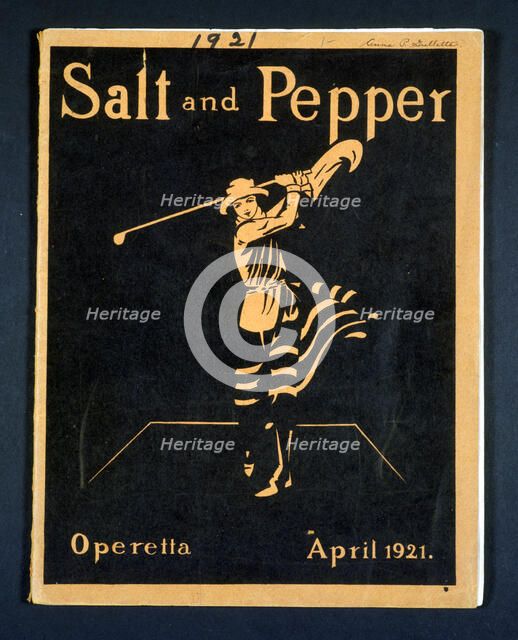 'Salt and Pepper' operetta cover, 1921. Artist: Unknown
