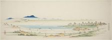 Salt Beach at Gyotoku (Gyotoku shiohama no zu), from an untitled series of famous..., c. 1839/40. Creator: Ando Hiroshige