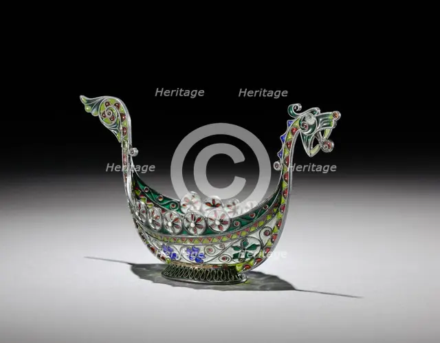 Salt Cellar, c.1890-1900. Creator: Marius Hammer (Norwegian, 1847-1927).