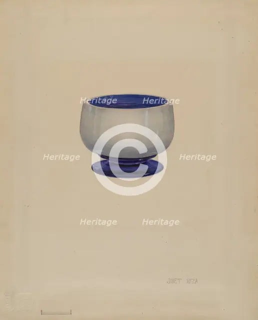 Salt Cellar, c. 1936. Creator: Janet Riza.