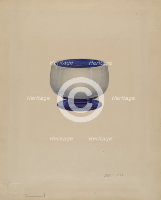 Salt Cellar, c. 1936. Creator: Janet Riza.