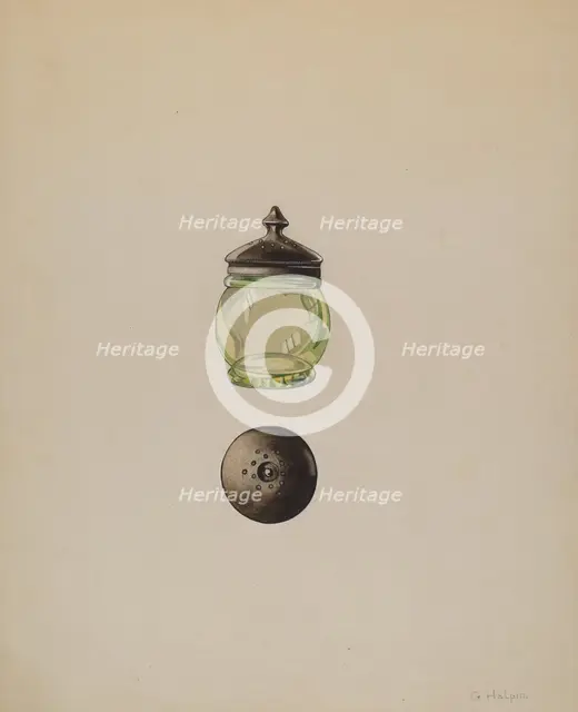 Salt Cellar, c. 1937. Creator: Grace Halpin.