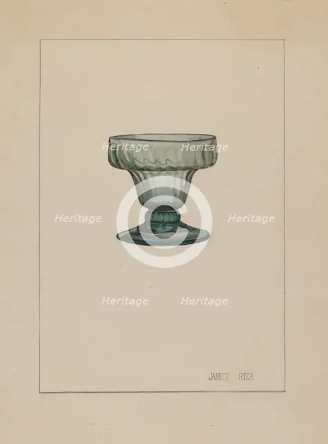 Salt Cellar, c. 1937. Creator: Janet Riza.