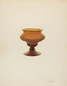 Salt Cup, c. 1940. Creator: Van Silvay