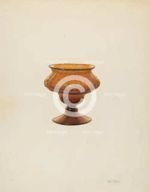 Salt Cup, c. 1940. Creator: Van Silvay.