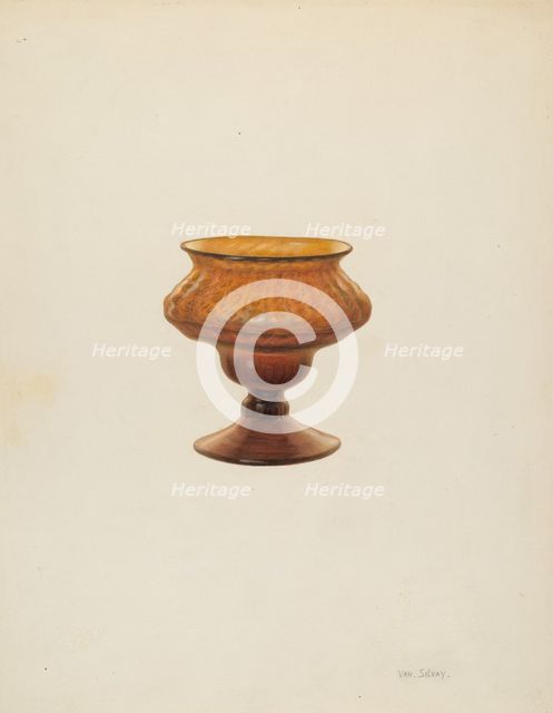 Salt Cup, c. 1940. Creator: Van Silvay.