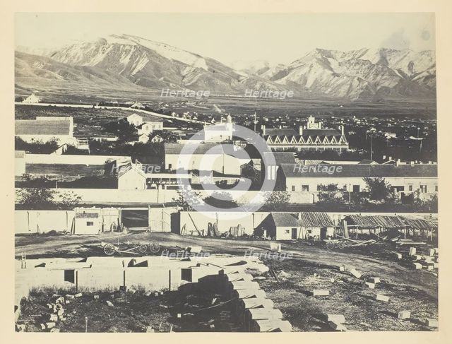 Salt Lake City, Camp Douglas and Wasatch Mountains in the Background, 1868/69. Creator: Andrew Joseph Russell.