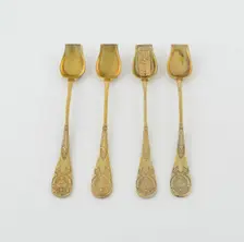 Salt Spoons (2), Rome, c. 1820. Creators: Martin-Guillaume Biennais, Pietro Paola Spagna