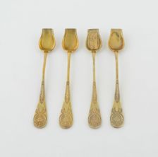 Salt Spoons (2), Rome, c. 1820. Creators: Martin-Guillaume Biennais, Pietro Paola Spagna