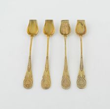Salt Spoons (2), Rome, c. 1820. Creators: Martin-Guillaume Biennais, Pietro Paola Spagna