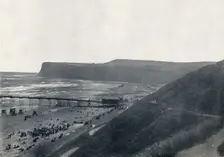 Saltburn - View of the Cliffs, Beach, and Pier 1895