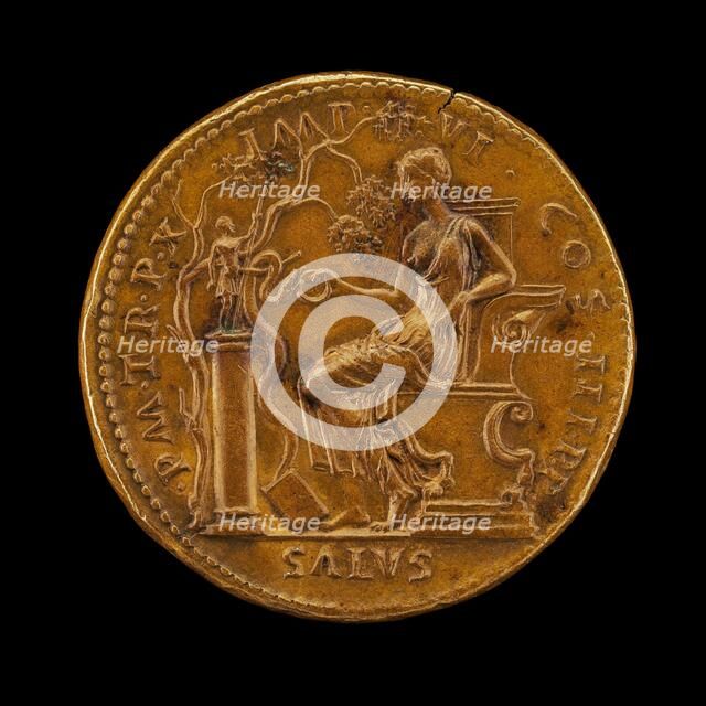 Salus and Serpent [reverse]. Creator: Giovanni da Cavino.