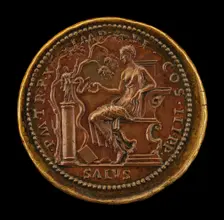 Salus Feeding a Serpent [reverse]. Creator: Giovanni da Cavino