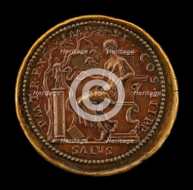 Salus Feeding a Serpent [reverse]. Creator: Giovanni da Cavino.