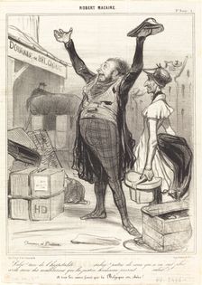 Salut ! terre de l'hospitalité..., 1840. Creator: Honore Daumier