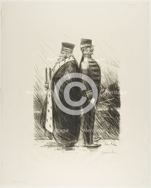 Salute them!, January 1899. Creator: Theophile Alexandre Steinlen.