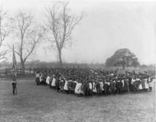 Saluting the flag at the Whittier Primary School, 1899 or 1900. Creator: Frances Benjamin Johnston