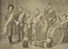 Salvation Army child musicians at Kennington Lane Barracks, London, 1896. Creator: Unknown