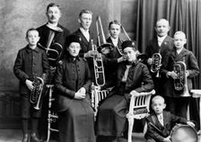 Salvation Army musicians, Landskrona, Sweden, c1910. Creator: Unknown