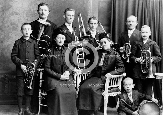 Salvation Army musicians, Landskrona, Sweden, c1910. Creator: Unknown.