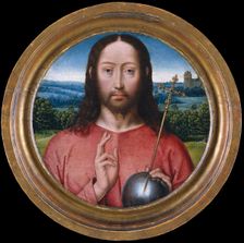 Salvator Mundi, 1480-85. Creator: Workshop of Hans Memling (Netherlandish, Seligenstadt, active by 1465-died 1494 Bruges)