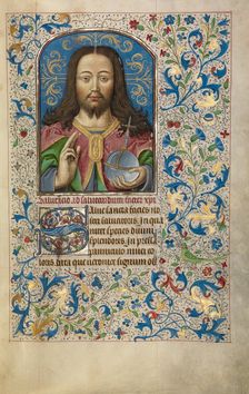 Salvator Mundi; Arenberg Hours; The Savior of the World, early 1460s. Creator: Workshop of Willem Vrelant