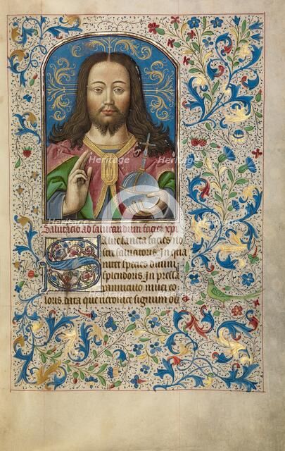 Salvator Mundi; Arenberg Hours; The Savior of the World, early 1460s. Creator: Workshop of Willem Vrelant.