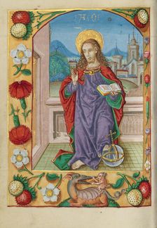 Salvator Mundi; Book of Hours, early 16th century. Creator: Unknown