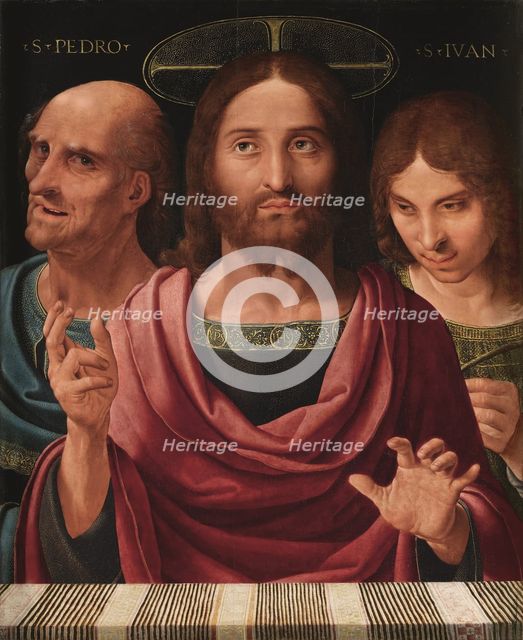 Salvator Mundi between Saints Peter and John, ca 1507.