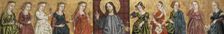 Salvator Mundi flanked by the Wise and Foolish Virgins, c. 1500. Artist: South German master (16th century)