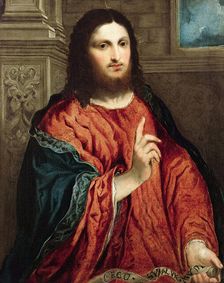 Salvator Mundi (Saviour of the World), 1540-1545. Creator: Bordone, Paris (1500-1571)