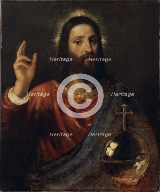 Salvator Mundi (Saviour of the World), c. 1570. Artist: Titian (1488-1576)