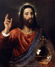 Salvator Mundi (Saviour of the World) c1570. Artist: Titian