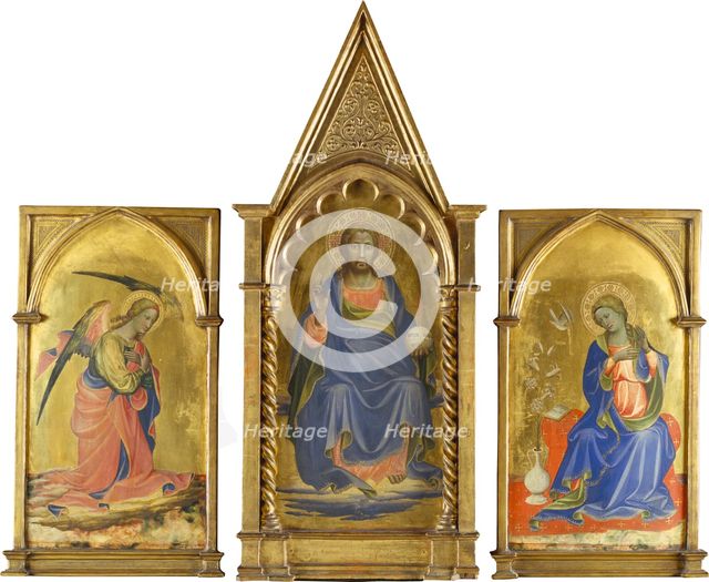 Salvator Mundi, The Angel of the Annunciation and the Virgin Annunciate, 1404-1407. Creator: Gherardo di Jacopo.