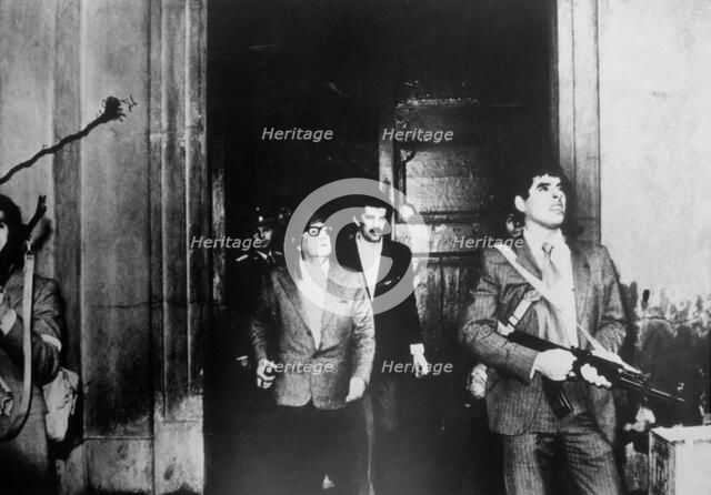 Salvador Allende Gossens (1909 - 1973), last photo of the President of Chile, made ??during the i…