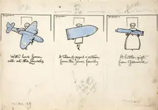 Salvage World War II poster... women carrying an aeroplane, a shell and machine gun, c1939-1946. Creators: Central Office of Information, Cyril Kenneth Bird