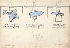 Salvage World War II poster... women carrying an aeroplane, a shell and machine gun, c1939-1946. Creators: Central Office of Information, Cyril Kenneth Bird