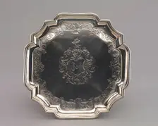 Salver, 1740-1750. Creator: Jacob Hurd (American, 1702-1758)