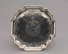 Salver, 1740-1750. Creator: Jacob Hurd (American, 1702-1758)