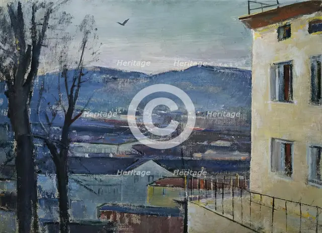 Salzburg Evening Landscape, c1924. Creator: Anton Faistauer.