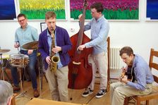 Sam Braysher Quartet, Clocktower Cafe Jazz Club, Croydon, London, March 2025. Creator: Brian O'Connor