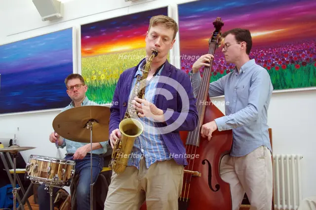 Sam Braysher Quartet, Clocktower Cafe Jazz Club, Croydon, London, March 2025. Creator: Brian O'Connor.