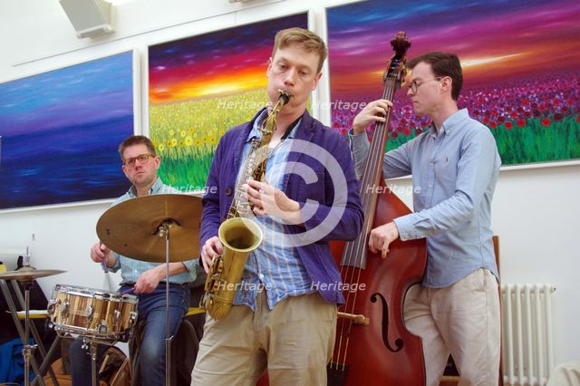 Sam Braysher Quartet, Clocktower Cafe Jazz Club, Croydon, London, March 2025. Creator: Brian O'Connor.