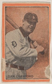 Sam Crawford, from the Baseball Players set (W500) (Orange Borders), 1910. Creator: Unknown