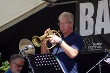 Sam Gould, Hexagonal, Battle Jazz Weekend, Battle, East Sussex, 24 July 2022. Creator: Brian O'Connor