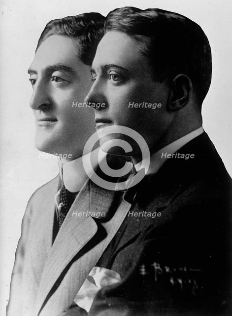 Sam H. Harris, Left, with George M. Cohan, 1917. Creator: Unknown.