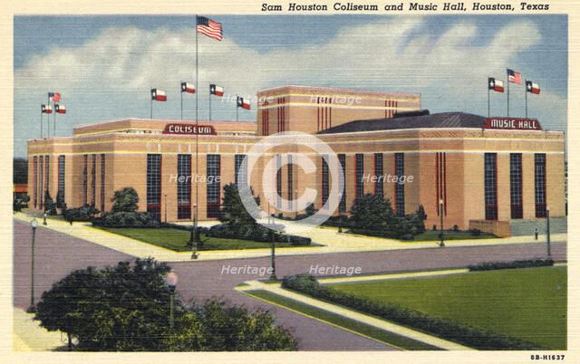Sam Houston Coliseum and Music Hall, Houston, Texas, USA, 1948. Artist: Unknown