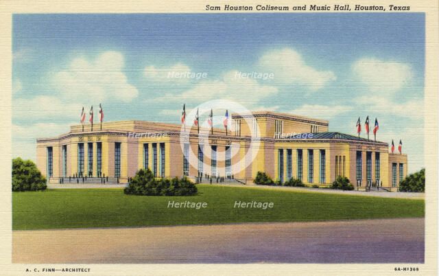 Sam Houston Coliseum and Music Hall, Houston, Texas, USA, 1936. Artist: Unknown