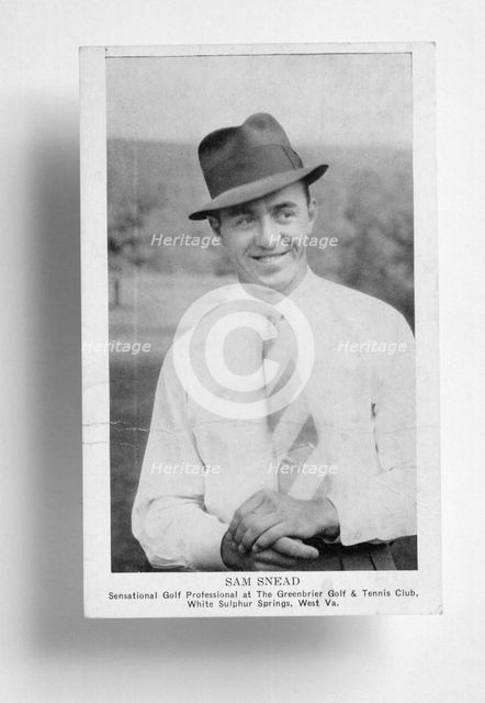 Sam Snead (1912-2002), at his golf club, c1930s. Creator: Unknown.