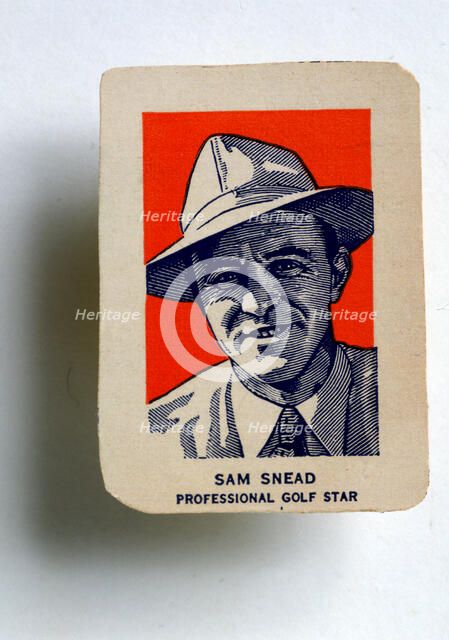 Sam Snead (1912-2002) cigarette card. Artist: Unknown